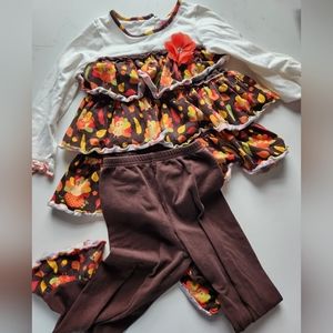 Good Lad Turkey ruffle top & Pants size 4t